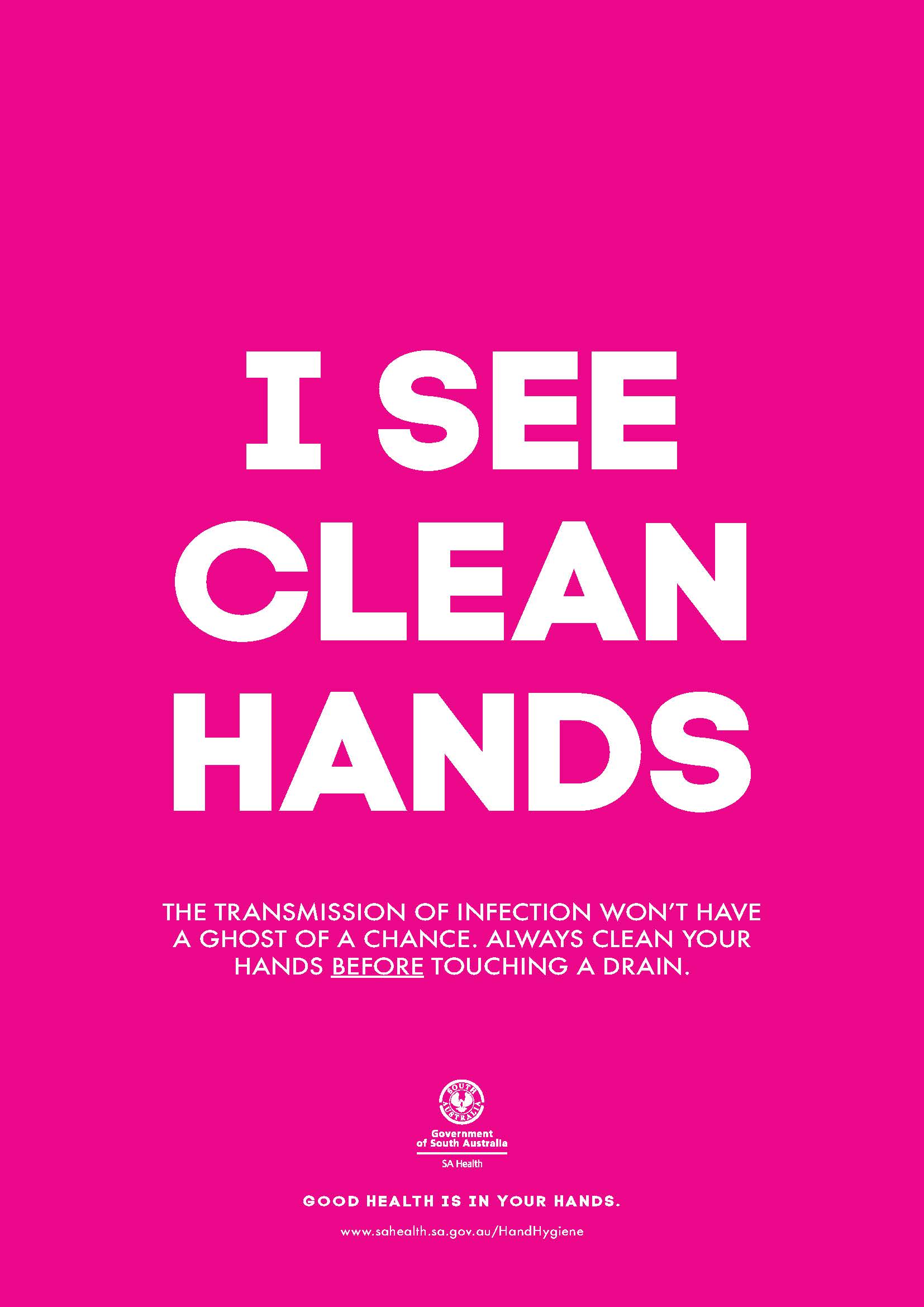 Hand hygiene poster - I see clean hands