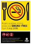Public outdoor dining areas are smoke-free from 1 July 2016